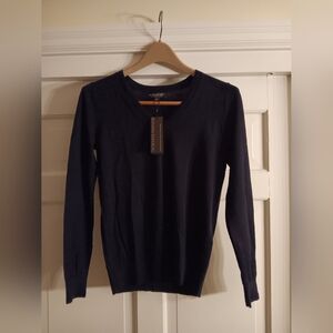Banana Republic Navy V-Neck Merino Sweater
